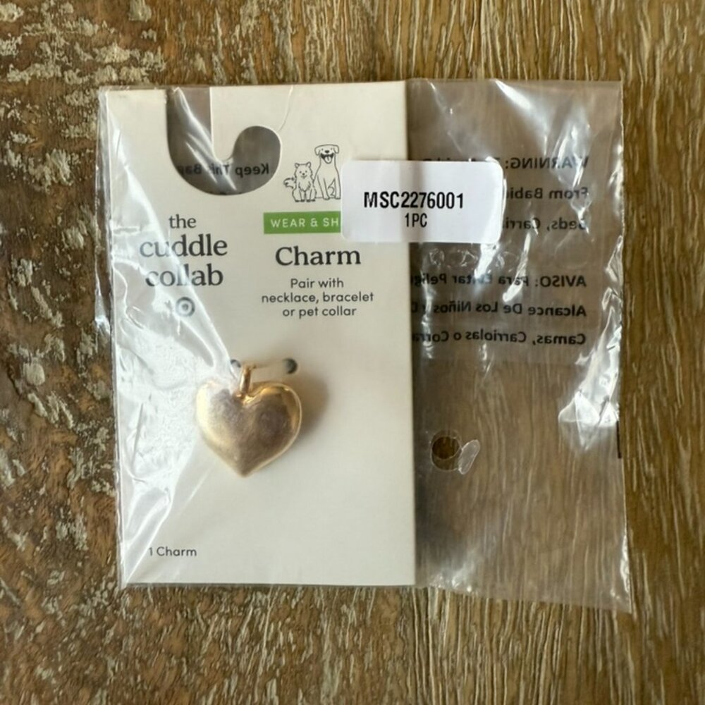 NWT The Cuddle Collab Heart Charm